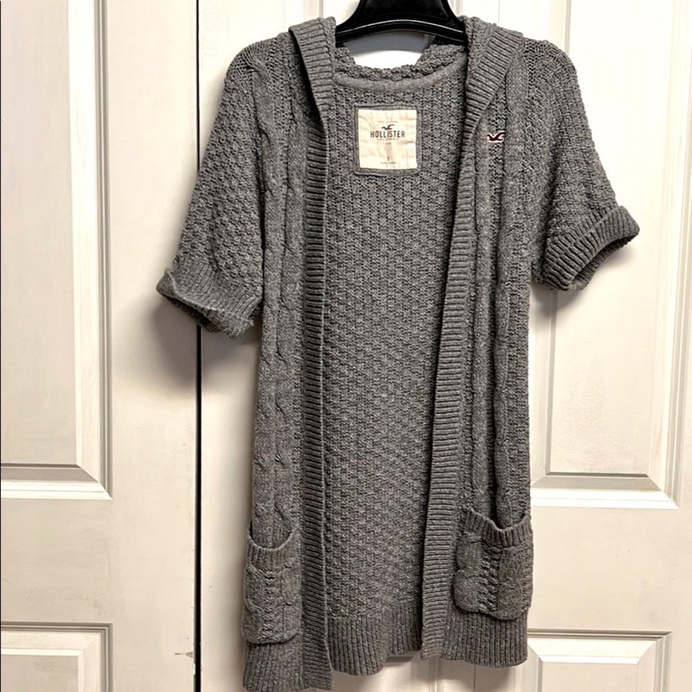 Hollister Hooded Open Long Cardigan Size S